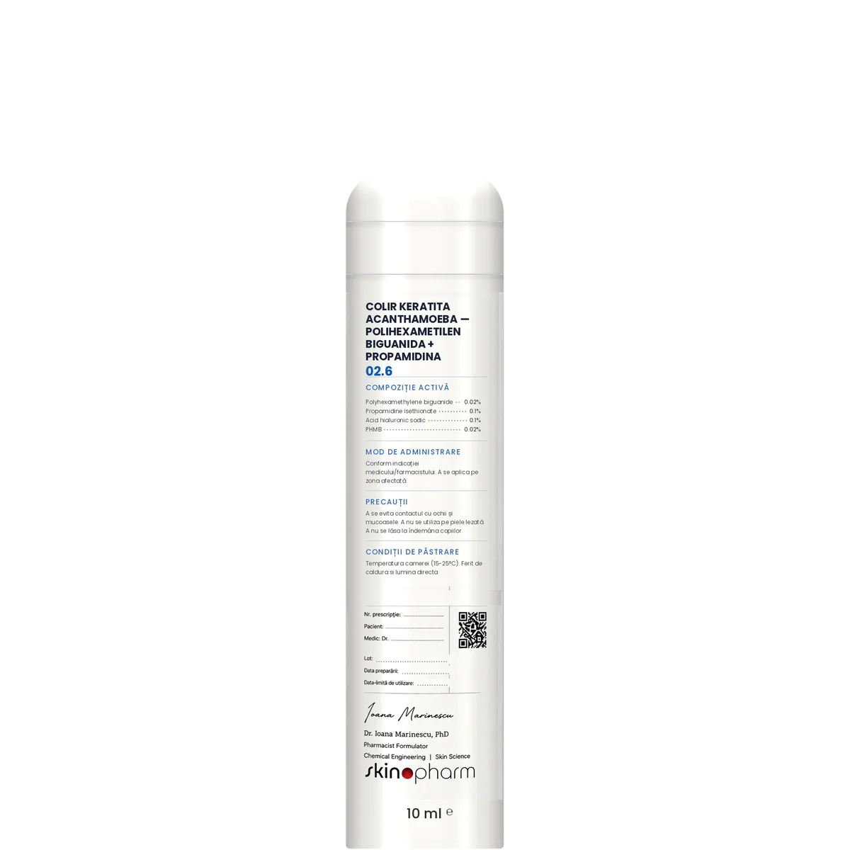 Preparat Magistral Colir Keratita Acanthamoeba — Polihexametilen Biguanida + Propamidina SkinoPharm
