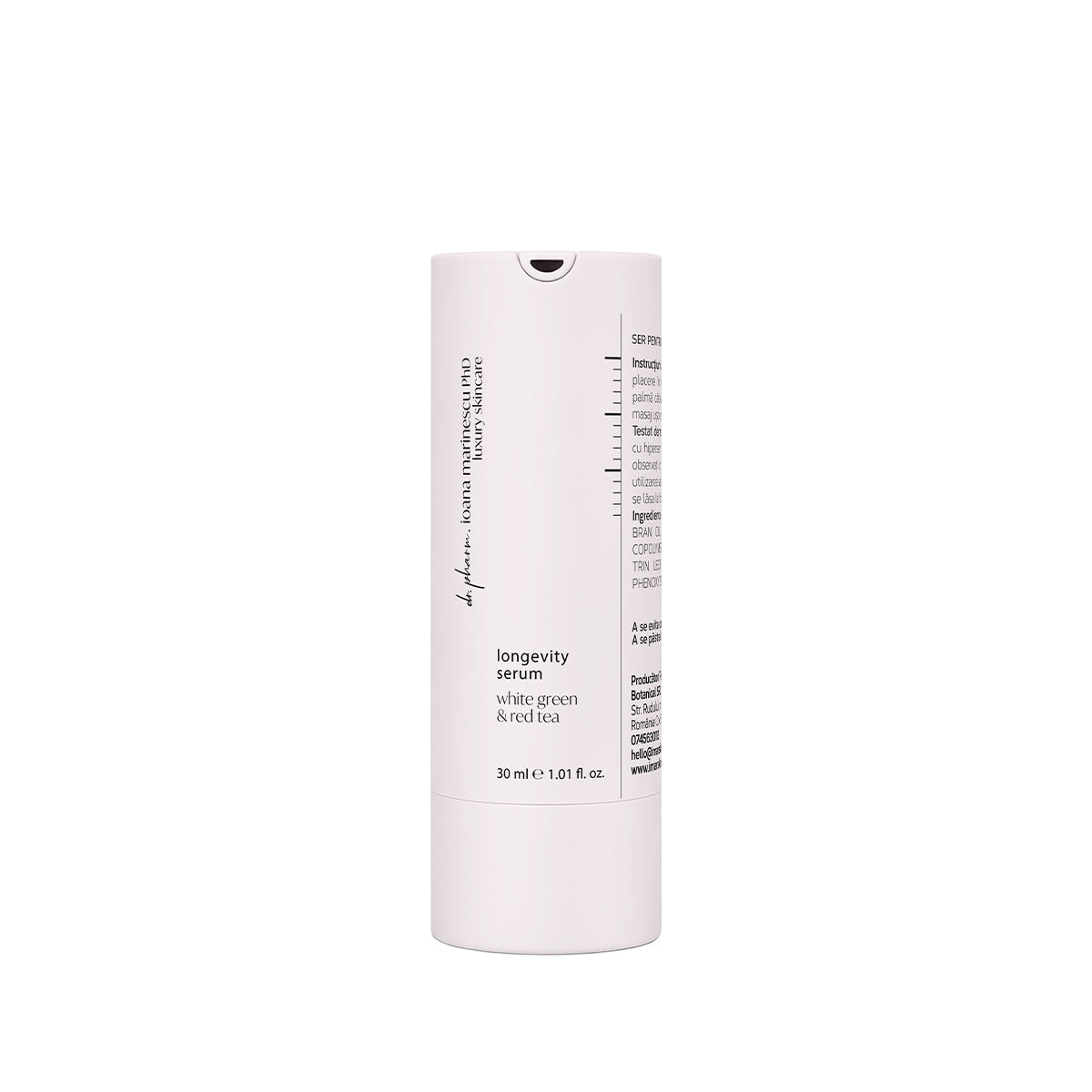Longevity Serum - ser antioxidant cu vitamina C și extracte de ceai alb, verde și roșu